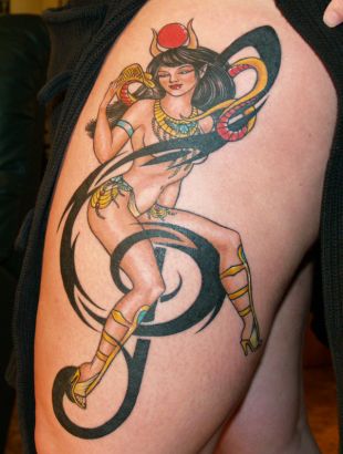 Sexy Image Of Girl Tats On Leg